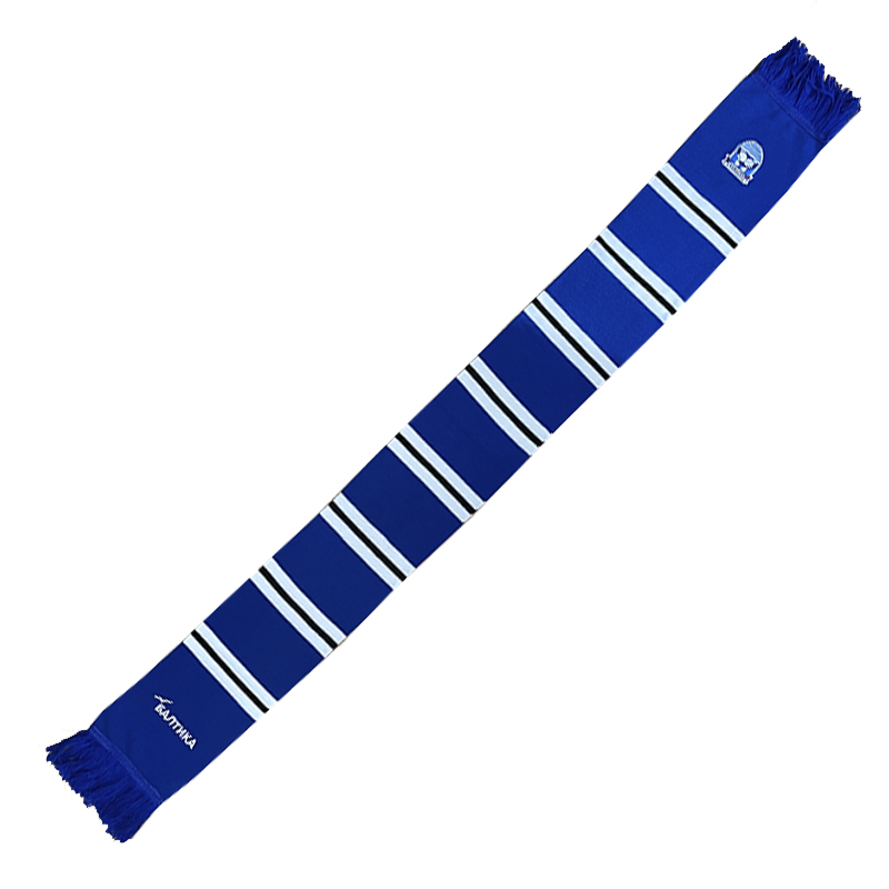 Шарф трикотажный "Балтика" с полосками и логотипом 