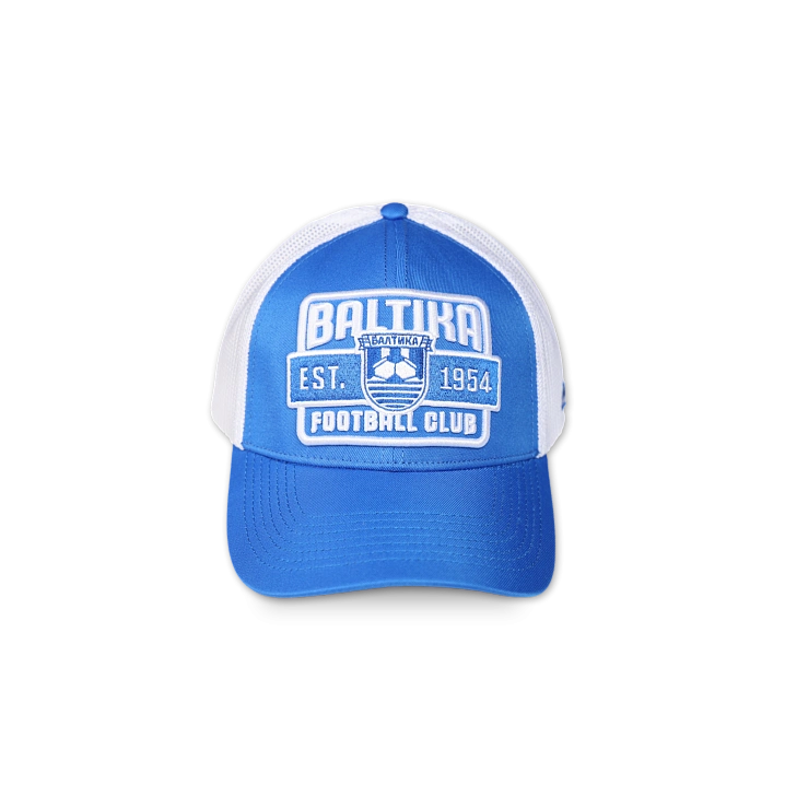 Бейсболка  Atributika&Club Бело-синяя, с сеткой, Нашивка Baltika (Бело-синяя)