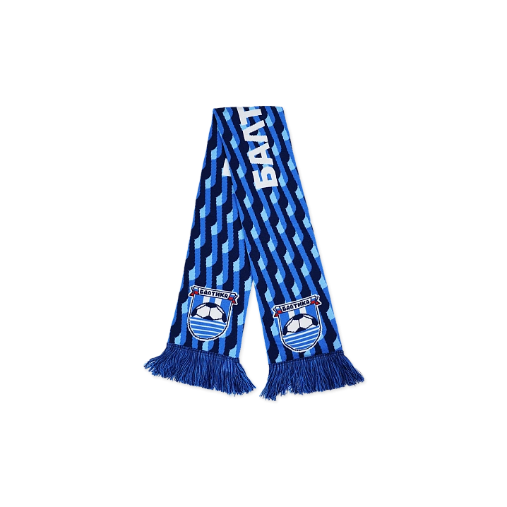 Шарф трикотажный "Волна" (Синий)