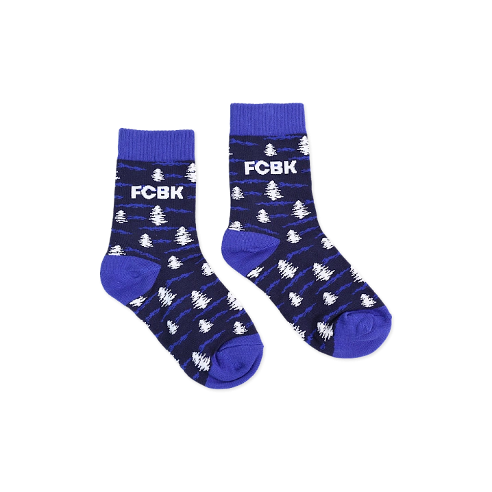 Носки трикотажные "Елочки" новогодние (Синий, размер 41-42 (27))