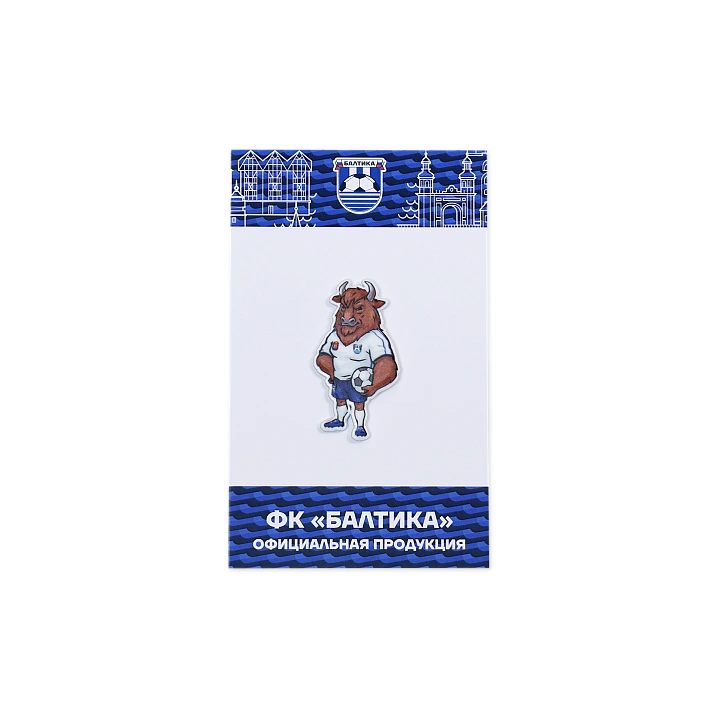 Значок плоский зубр (Пластиковый)