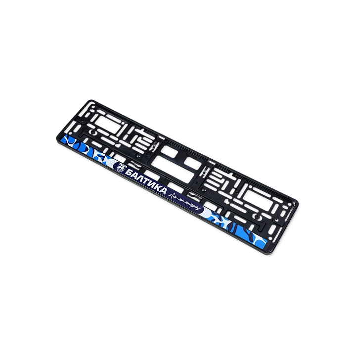 Рамка автомобильная "На одной волне" (Сине-черная)